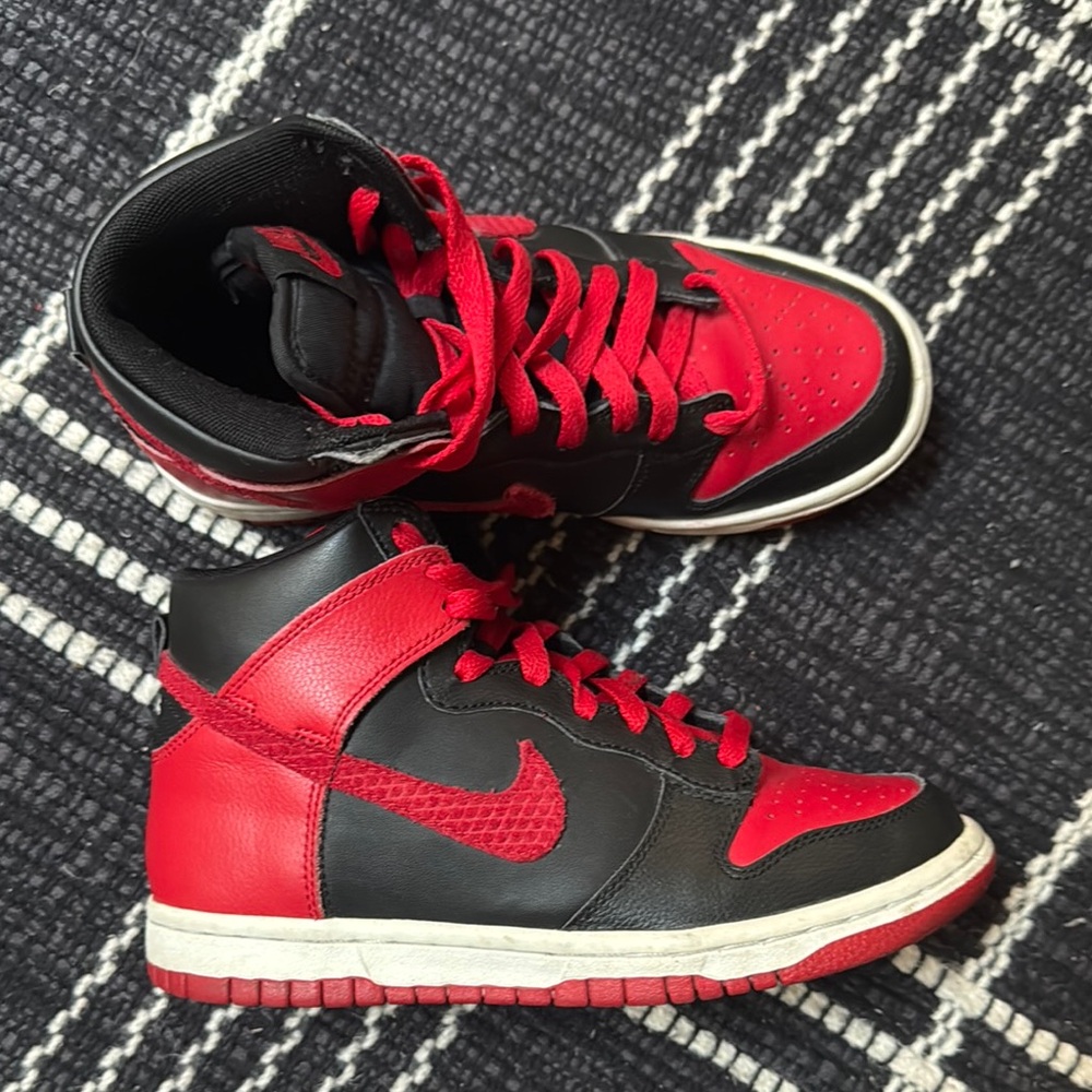 Nike Red and Black Dunk High GS 4